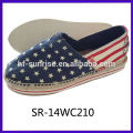 2014 new style jute sole espadrille colorful wholesale canvas shoe